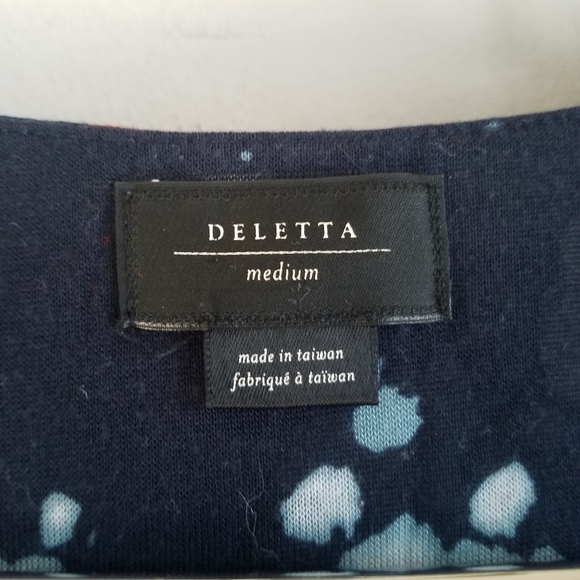 Anthropologie Deletta Night Petals Draped Top M - Picture 4 of 5